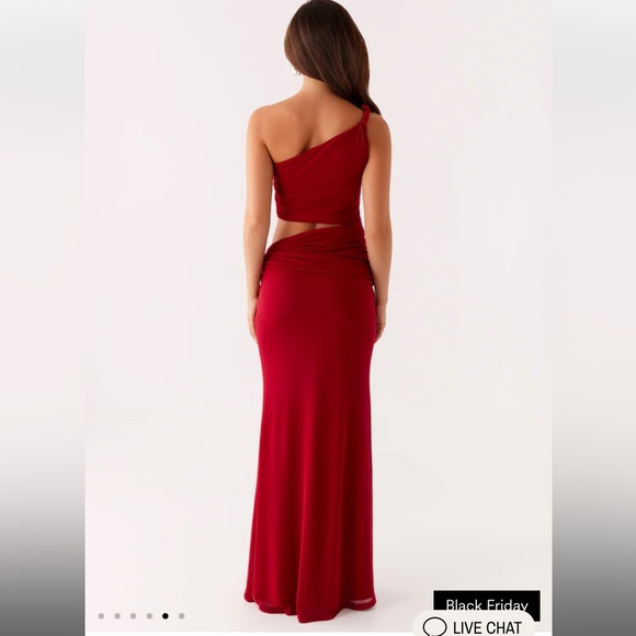 Peppermayo Red One Shoulder Dress - Picture 4 of 6